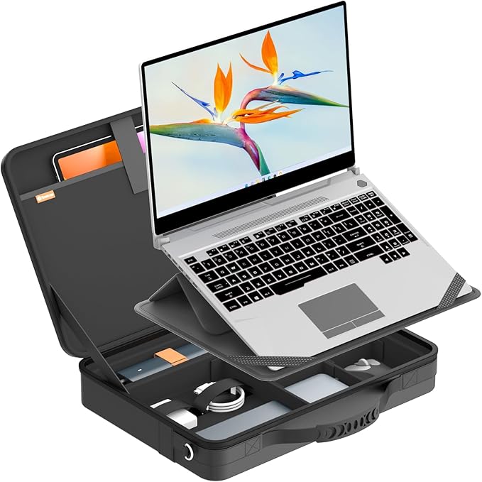 Smatree MobileBase Laptop Shoulder Sleeve Case for 15-16 inch Razer Blade 16 2025/2024/2023, for Razer Blade 15 2023/2022, Hard Laptop Carrying Case with Stand (A485S)