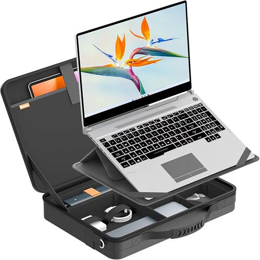 Smatree MobileBase Laptop Shoulder Sleeve Case for 15-16 inch Razer Blade 16 2025/2024/2023, for Razer Blade 15 2023/2022, Hard Laptop Carrying Case with Stand (A485S)