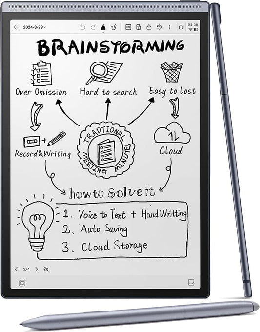 iFLYTEK AINOTE Air 2 AI Paper Tablet Writing Tablet, 8.2-inch Digital Notebook with Pen, Voice-to-Text Transcription, Multi-Languages Chatgpt Support