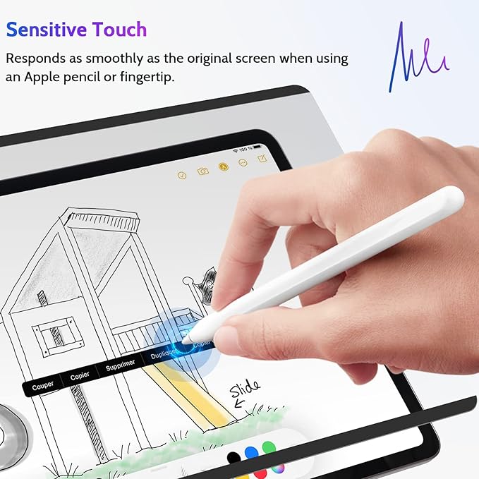 Magnetic Privacy Screen Protector for iPad Pro 12.9 Inch 2018 2020 2021 2022, Removable Anti Blue Light Glare Spy Private Filter