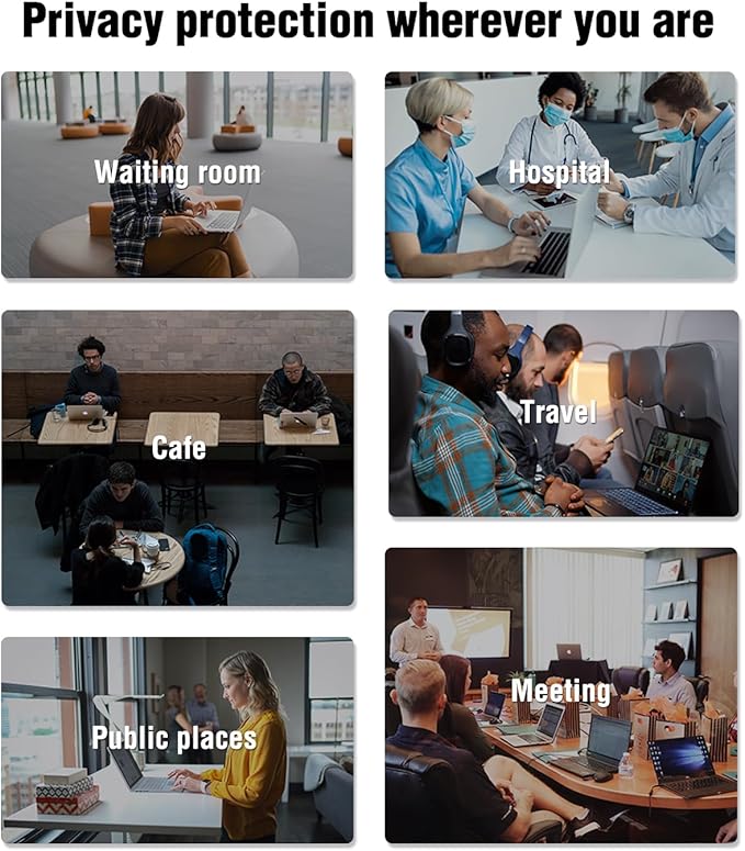 F FORITO Magnetic Privacy Screen Protector Compatible with MacBook Pro 14 inch (2024-2021, M4, M3, M2, M1, Pro,Max), Removable 360° Anti Peeping Anti Blue Light Anti Glare Laptop Privacy Screen Shield