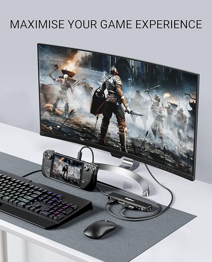 USB C Hub 4K 60Hz, Dockteck 7-in-1 USB C PD Ethernet Hub Dongle with 4K 60Hz HDMI, 1Gbps Ethernet, 100W PD, 2 USB 3.0, SD/Micro SD for MacBook Air/Pro M1 2020, iPad Pro 2021, iPad mini 6 and More