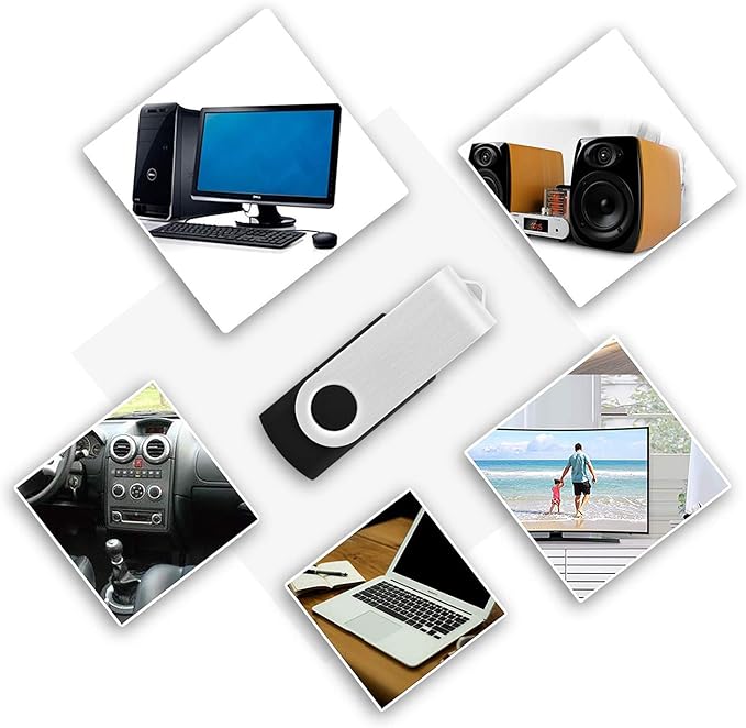 Wholesale 50 Pack 8GB Flash Drive Bulk, KOOTION Thumb Drive Flash Drives 8G Swivel Memory Stick USB 2.0, Black, 50 Pcs