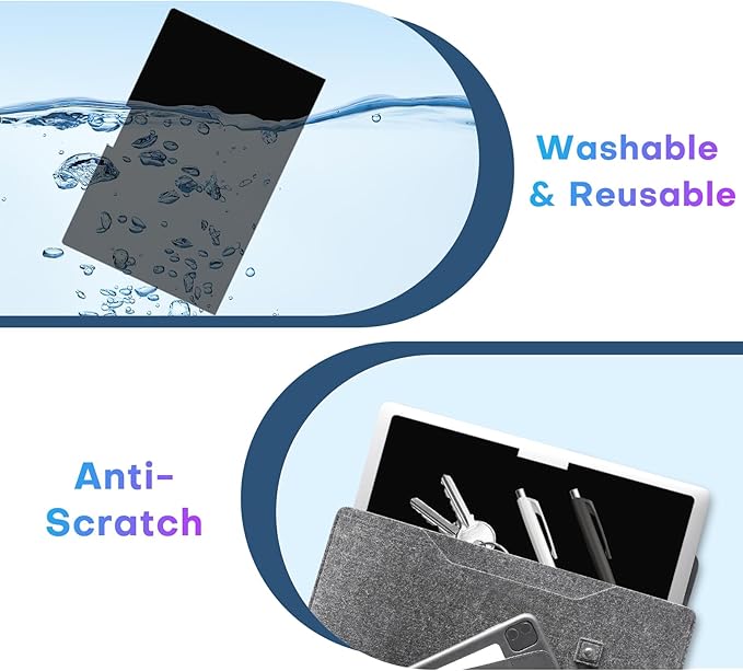 OMOTON Magnetic Laptop Privacy Screen 14 Inch 16:10, Anti-Spy Filter, Matte Anti Glare Blue Light Protector, Easy Install & Remove