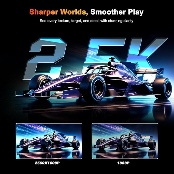 UPERFECT 2.5K 240Hz QLED Portable Monitor, 16" 2560x1600 QHD 100% DCI-P3 400 Nits Portable Gaming Monitor w/Stand & VESA, Adaptive Sync HDMI 2.1 External Screen for Laptop PC Phone Game Console