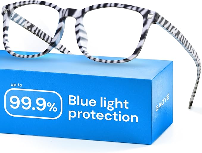 Gaoye Blue Light Glasses for Computer & Gaming - Anti UV Ray Lenses, Scratch-Resistant & Comfort Fit