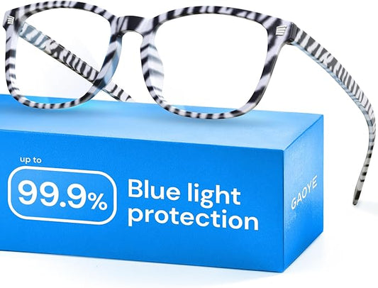 Gaoye Blue Light Glasses for Computer & Gaming - Anti UV Ray Lenses, Scratch-Resistant & Comfort Fit