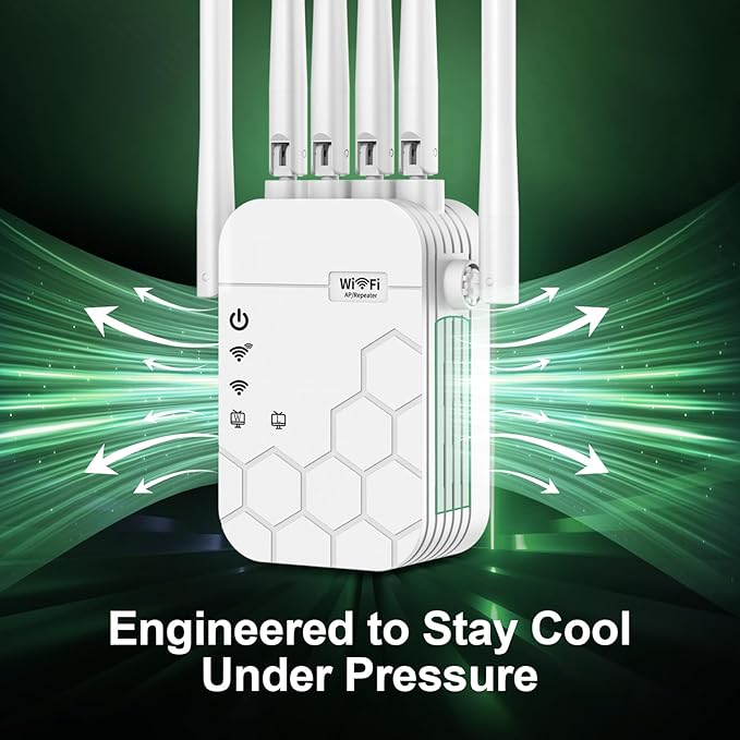 WiFi Extender Signal Booster for Home, AC1900Mbps Dual Band, Covers up to 12880 sq.ft & 105 Devices, New 6X Faster Wireless WiFi Repeater with Ethernet Port, WiFi Booster Compatible with All Routers