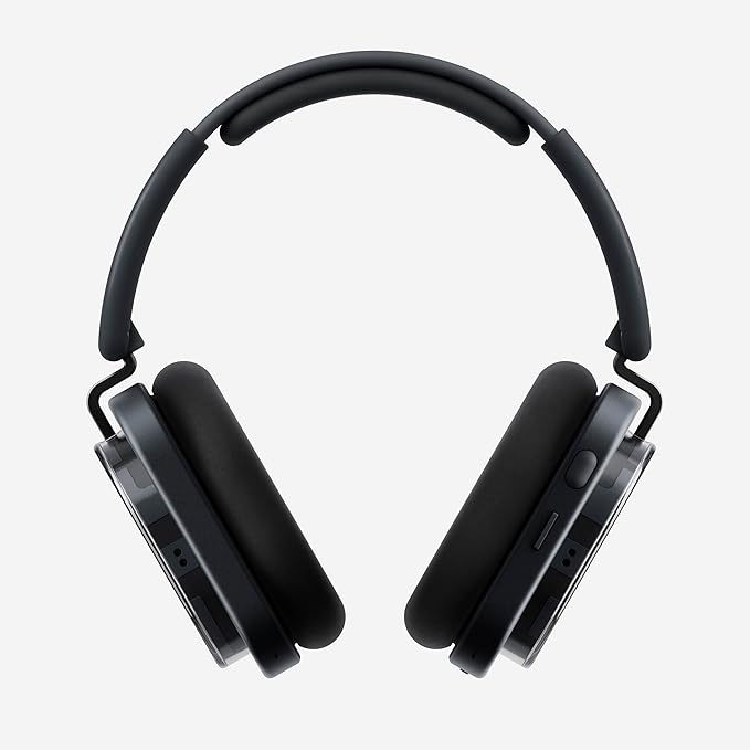 Nothing Headphone (1) Hybrid Active Noise Cancelling Headphones, Wireless Over-Ear Headphones with 6 Mics, 80Hrs Playtime, Hi-Res Audio, KEF-Tuned, Spatial Sound, Comfort Fit & Fast Charging Black
