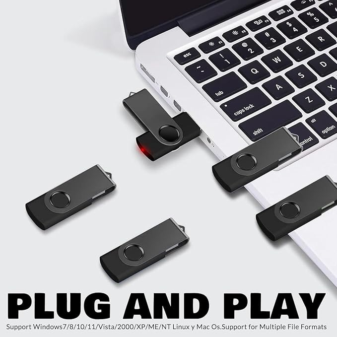 Flash Drive Bulk 2GB USB 20 Pack FEWINA USB2.0 USB Drives Pack Thumb Drive Bulk Swivel Memory Stick Zip Drive for Storage and Backup Black 20PCS 2GB