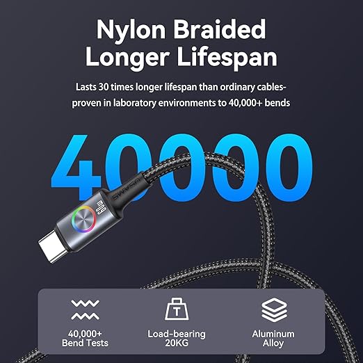 72W Super Fast Charging 3-in-1 Multi Charging Cable, Dual USB-C Ports for iWatch Ultra/SE/10-1/iPhone 17/16/15 Pro, Multi Charger for Apple Watch, Galaxy Phone Travel Essentials