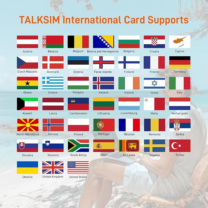 International Data SIM Card 30GB 365 Days, 4G LTE Prepaid Travel SIM Card Supported 45 Countries USA,UK,Europe,Asia& Africa, Ideal for Business Trip, Europe Travel& Family Together, No Contract