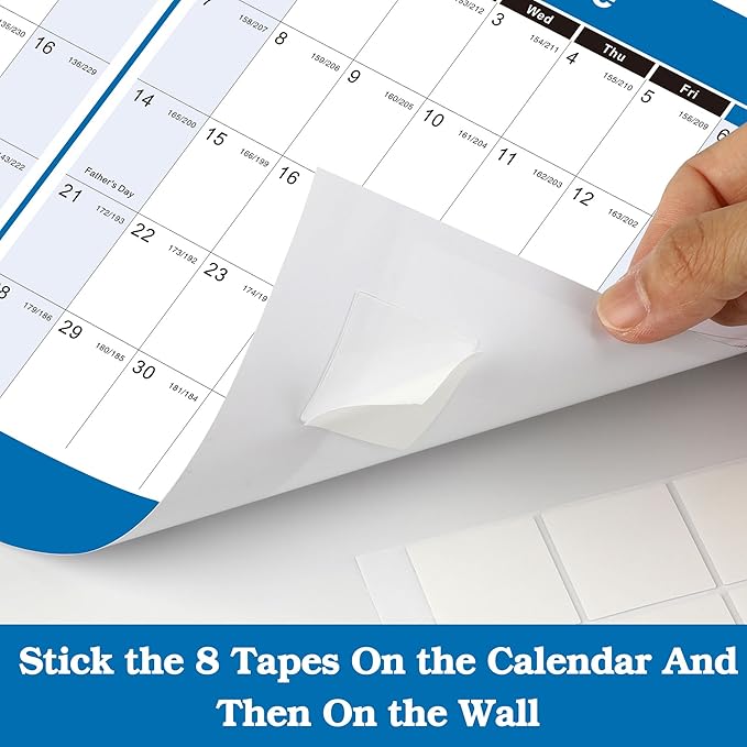 2025-2026 Yearly Wall Calendar - annual calendar 2025-2026, 2025-2026 Yearly Wall Calendar&Planner with Thick Paper, July 2025 - June 2026, X Large, 34.7" x 22.8", 2025-2026 Yearly Planner (2025-2026 Yearly Wall Calendar - Blue)