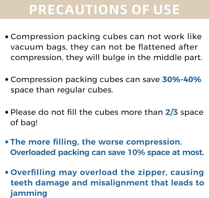 BAGAIL 4 Set/6 Set/8 Set Compression Packing Cubes Travel Accessories Expandable Packing Organizers(Purple HalfMesh 6 Set)