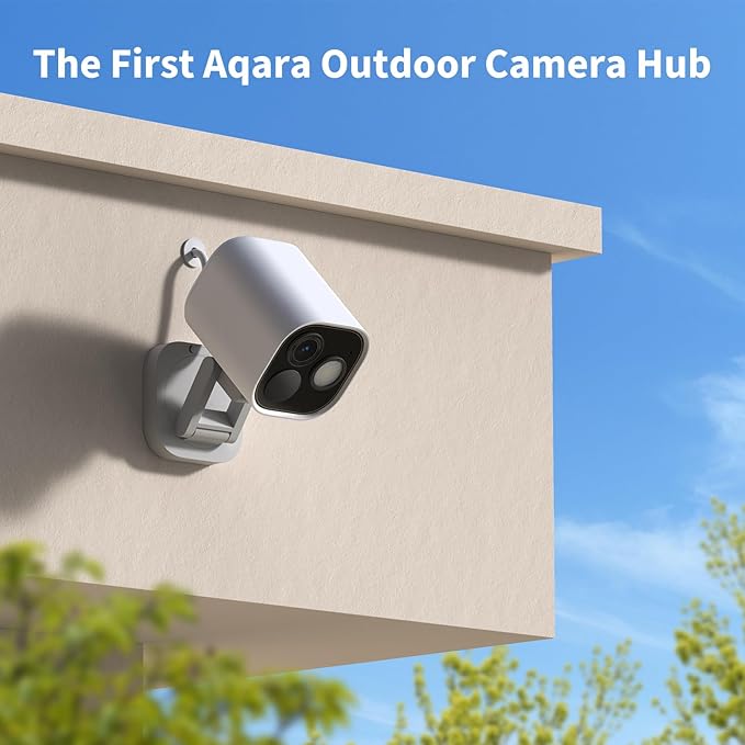 Aqara 4MP Camera Hub G5 Pro PoE, True Color Night Vision Security Camera Outdoor, HomeKit Secure Video, Thread Border Router, Local Detection, Thread/Zigbee, Supports Alexa, Google, Smartthings, White