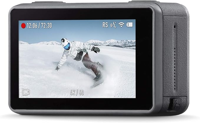 DJI Osmo Action - 4K Action Cam 12MP Digital Camera with 2 Displays 36ft Underwater Waterproof WiFi HDR Video 145° Angle, Black