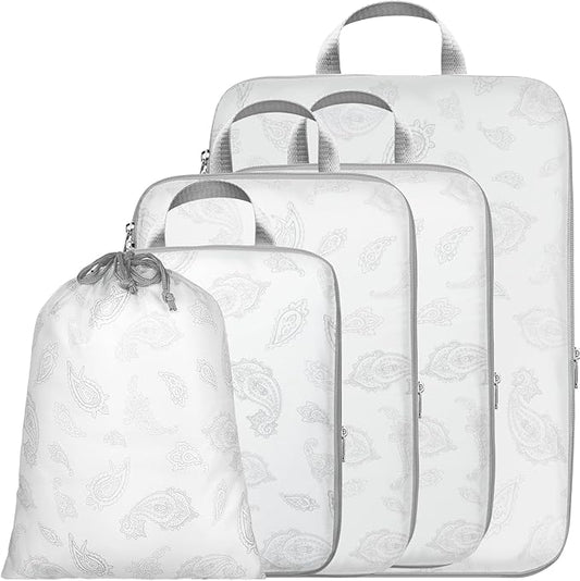 Cambond Compression Packing Cubes for Travel Women - Travel Bags Luggage Organizers Travel Essentials Compression Cubes for Travel Carry on Suitcases Organizer