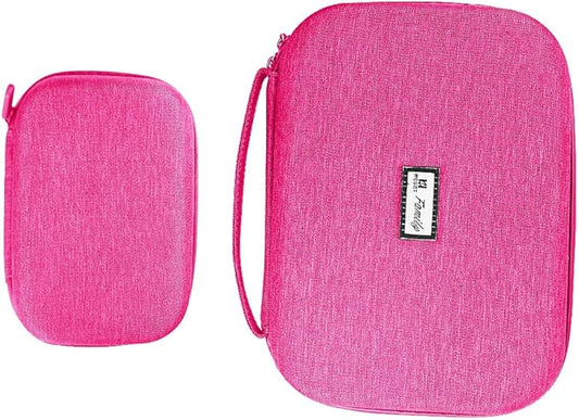 Electronics Organizer Travel Case Waterproof,Multi-Function Cable Storage Bag for Charger Phone Earphone USB Cables,Portable Wire Organizer Pouch for Travel Accessories,Red