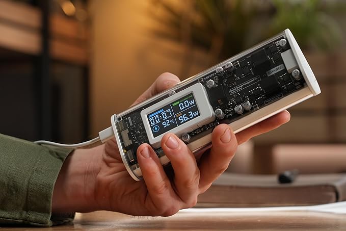 SHARGEEK 170 Power Bank, 170W Total 24,000mAh High Capacity Portable Charger with Smart Display, IP66 140W PD3.1 Battery Pack for Laptop iPhone 17/16/15 Galaxy Google Pixel MacBook, Steam Deck