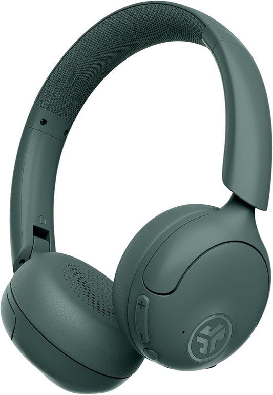 JLab Go Lux ANC Wireless Headphones, Sage, Hybrid Active Noise Cancelling, Premium On-Ear Bluetooth Headset, Customizable Sound, Be Aware Mode, Cloud Foam Comfort, Multipoint Connection