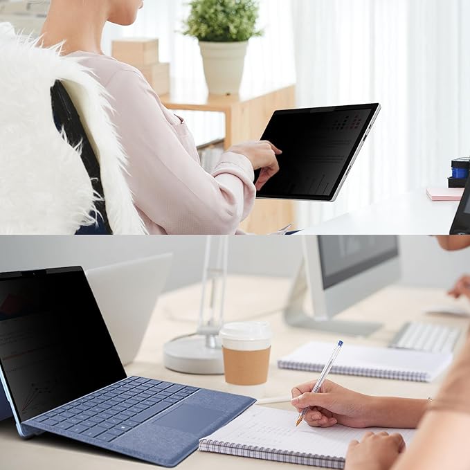 SenseAGE Magnetic Privacy Screen Protector for Surface Pro 13 Inch (11,10, X, 9, 8), Removable Privacy Filter, Anti-Blue Light, Glare and Laptop Screen Accessory For Surface, Office Accessories
