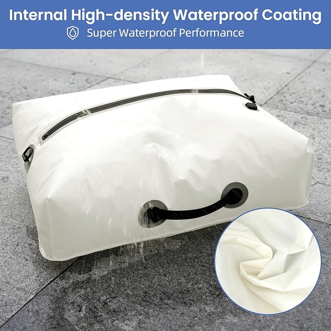 BAGAIL TPU Vacuum Bag for Travel, Reusable Compression Bag with IPX8 Waterproof Zipper, Save Space for Suitcase, Backpack and Carry on (White, ExtraLarge, No Pump)