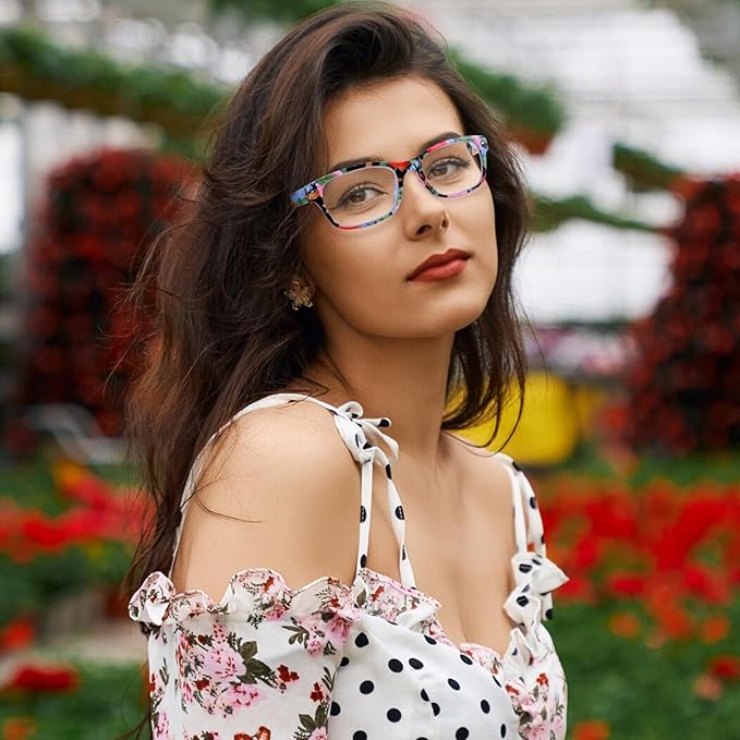 6 Pack Reading Glasses for Women Men Blue Light Blocking Spring Hinge Computer Readers, Anti Eyestrain/Glare