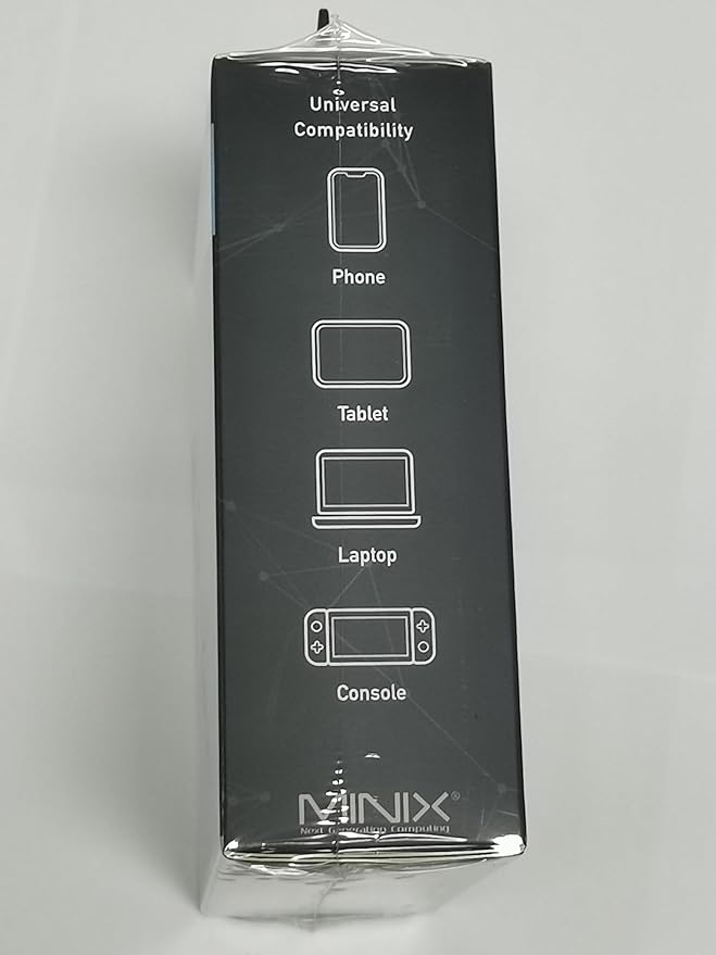 MINIX P1 Mini 30W USB C Charger, 33W PPS 2-Port GaN Charger 1 USB-C Port, 1 USB-A Port with Foldable Plug, Compatible with iPhone 8-15/16 Series, Galaxy S10-S23, Pad and More