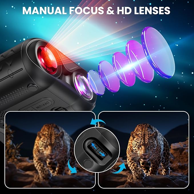 Night Vision Goggles, 4K Night Vision Binoculars, 3.0" HD Display, Portable 9 Gear Nightvision,10X Digital Zoom and 32GB TF Card, 3500mAh Long Battery Life Binoculars with Camera