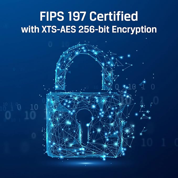 Kingston IronKey Vault Privacy 80 960GB External SSD | FIPS 197 | XTS-AES 256GB Encrypted | Touch Screen PIN | Secure Data Protection | IKVP80ES/960G