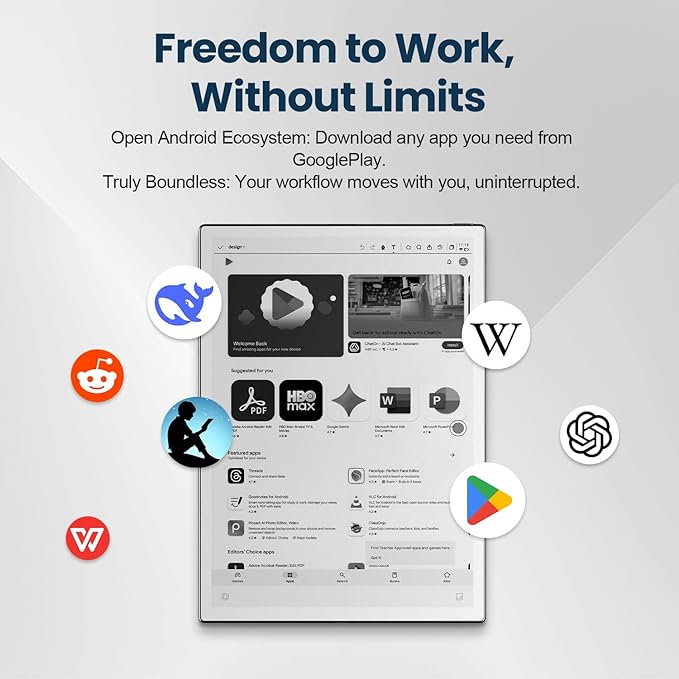 iFLYTEK AINOTE 2, 10.65-inch Large Screen AI Note-Taking Tablet E Ink Tablet,4.2mm Electronic Notebook with Pen Voice-to-Text Transcription, Multi-Languages ChatGPT Support, for Meetings,Study