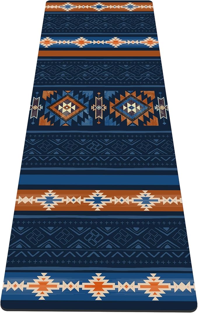 nuveti Yoga Mat Print Extra Thick TPE Non Slip Fitness Exercise Mat with Carrying Bag,72"x24" Extra Thick 6MM Exercise & Workout Mat for Yoga, Pilates Fitness and Floor Exercises