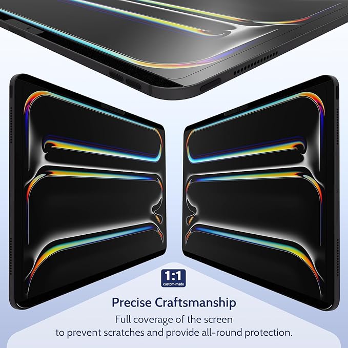 2 Pack Magnetic Paperfilm for iPad Pro 13 Inch 7th (2024, M4), Feel Like Writing Drawing On Paper, Matte Removable Anti Glare Fingerprint Screen Protector Blue Light Filter