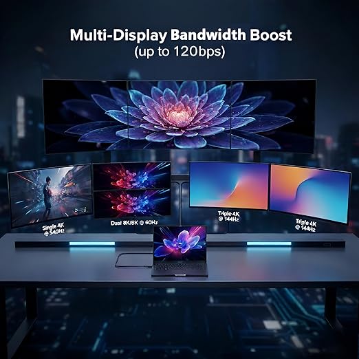 USB C Cable 4ft Thunderbolt 5/4 Supported, 80Gbps Data Transfer, 240W Fast Charging, Up to 120Gbps Bandwidth, Compatible with 8K/4K Display,for iPhone 17/16/15 Pro Max Plus, MacBook