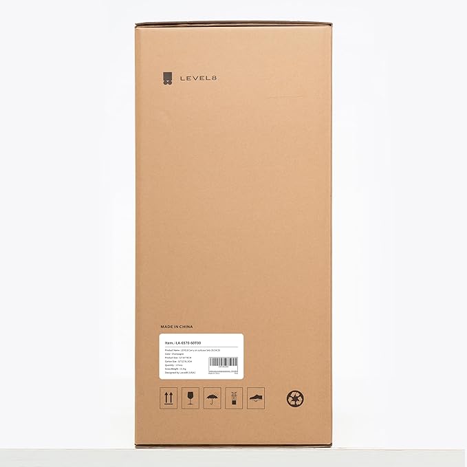 LEVEL8 Grace Luggage Sets Hardshell Suitcase with Wheels, Sturdy Large Suitcase Tsa Lock 20 Inch Expandable Carry on 24 Inch 28 Inch Checked Luggage, 3-Piece Set (20/24/28), Champagne