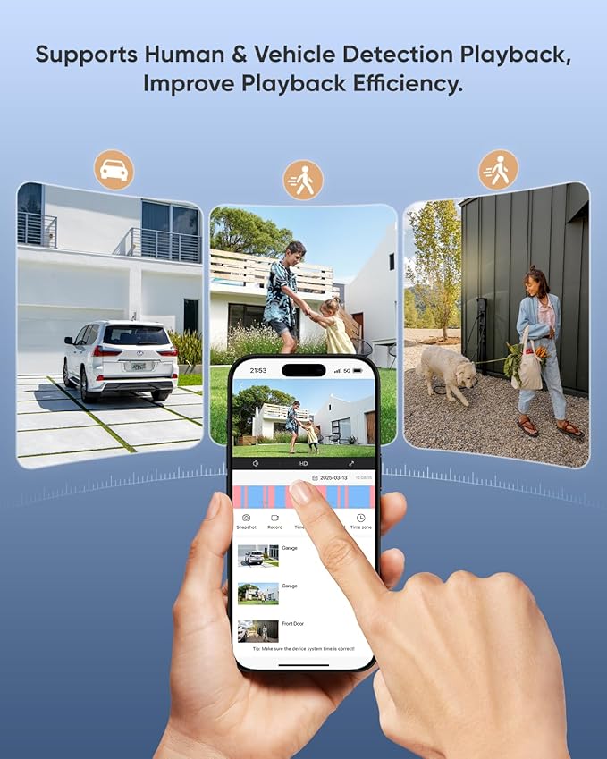 SANNCE 2K 3MP PoE Security Camera System, 8CH 6MP Surveillance NVR with 4PCS 3MP HD Weatherproof Cameras with H.265 Video Compression, Smart IR LED, APP Push Alert, Remote Access (Without HDD)