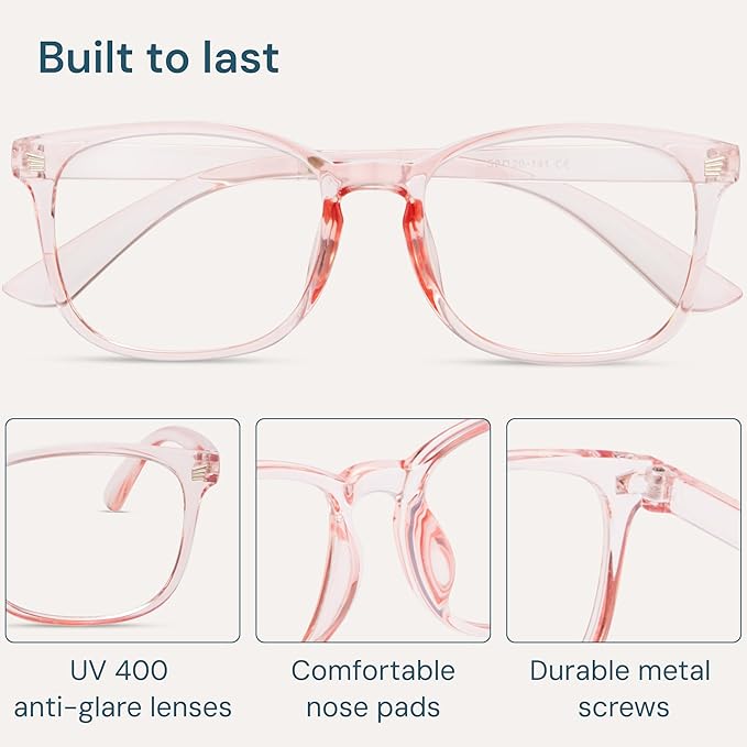 Gaoye Blue Light Glasses for Computer & Gaming - Anti UV Ray Lenses, Scratch-Resistant & Comfort Fit