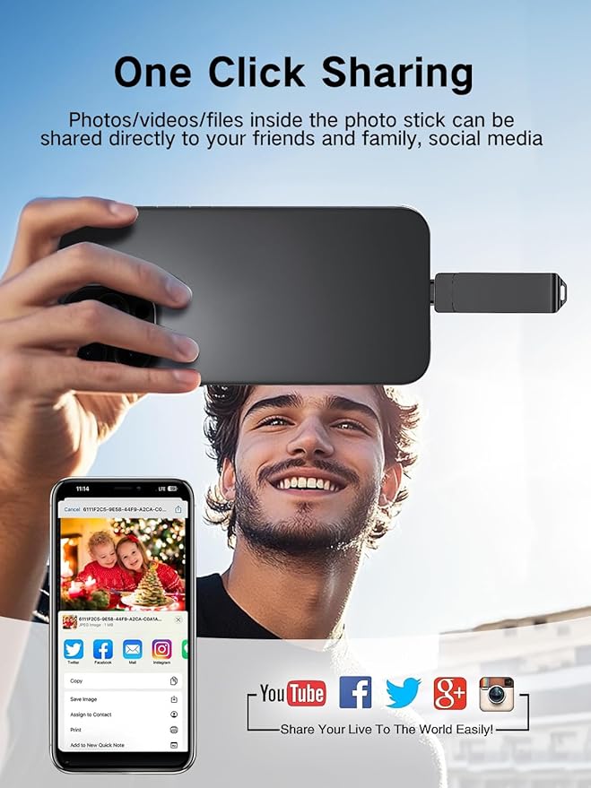 SCICNCE 256GB Flash Drive Intended for iPhone, USB Memory Stick Storage Backup for Photos Videos, Plug and Play No APP Required, Compatible with iPhone iPad Android and Computers (Metal Gray)