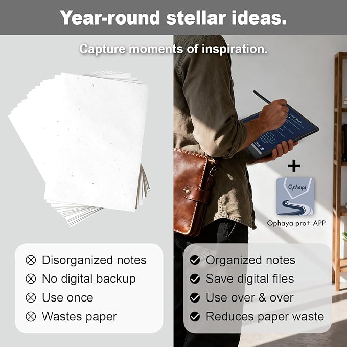 Smart Pen for Note Taking Set Real-Time Paper-to-Digital, Smart Digital Notebook with Pen for Meeting Class Creation, Convert to Text, Store, and Share Your Handwritten Notes via App(iOS/Android)