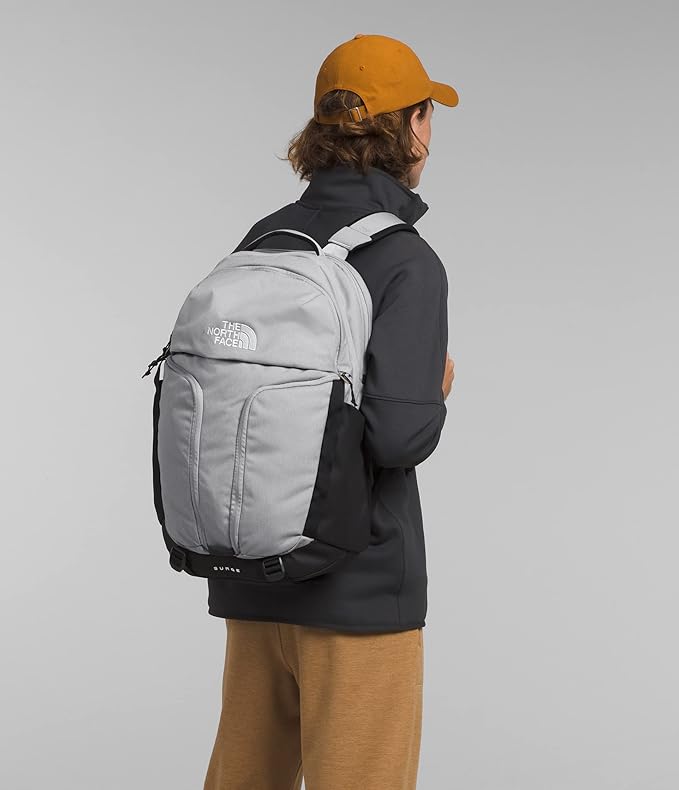 The North Face Surge Commuter Laptop Backpack, Meld Grey Dark Heather/TNF Black, One Size