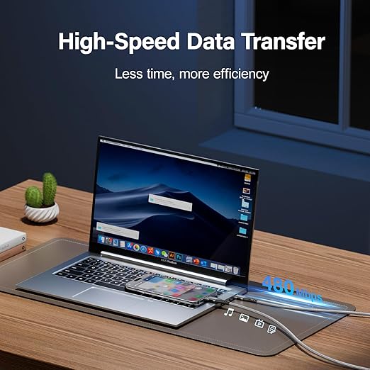 2Pack USB C to USB C Cable, 10FT 100W Fast Charging Cable, 5A Type C Charger Cord Nylon Braided, Anti - Slip USB C Cord Compatible with i Phone 17 16 15 Pro Max, Samsumg G Alaxy, i Pad- Grey