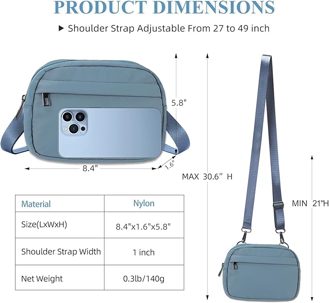 MAXTOP Small Crossbody Bags for Women Belt Bag Fanny Pack with Adjustable Strap