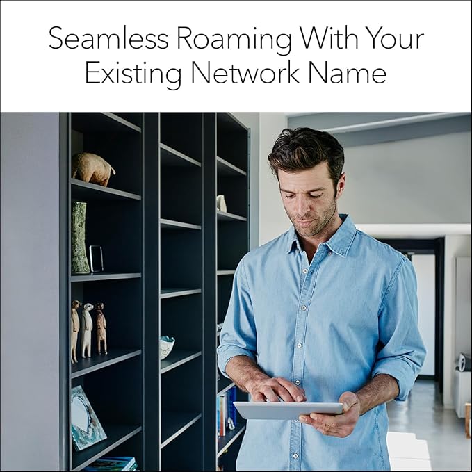 NETGEAR WiFi 6 Mesh Range Extender (EAX11) - Add up to 1,200 sq. ft. and up to 15 Devices with AX1600 Dual-Band Wireless Signal Booster & Repeater (up to 1.6 Gbps Speed), WPA3 Security, Smart Roaming