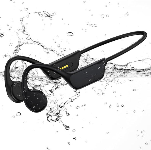 Bone Conduction Swimming Headphones,Wireless IPX8 Waterproof Open-Ear Headphone/Earphones, 32G Underwater Headset/Earbuds, Sports, Swimming, Diving