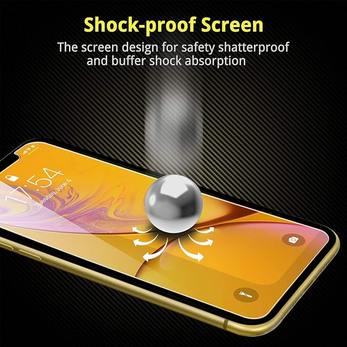 UNBREAKcable Shatterproof Screen Protector for iPhone 11/ iPhone XR [3-Pack] [Easy Installation Frame] 9H Hardness[99.99% HD Clear] [Bubble Free] for Apple 6.1''