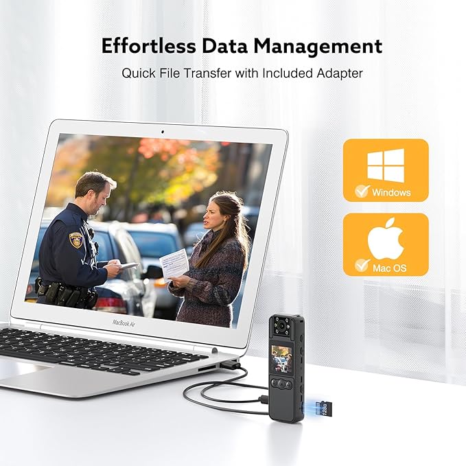 Z11 Body Camera with Audio and Video Recording, 128GB Small Body Cam with 180° Rotating Lens, 6HR Battery & Night Vision, Wearable Camera for Pet, Home, Office, Security Police Law Enforcement