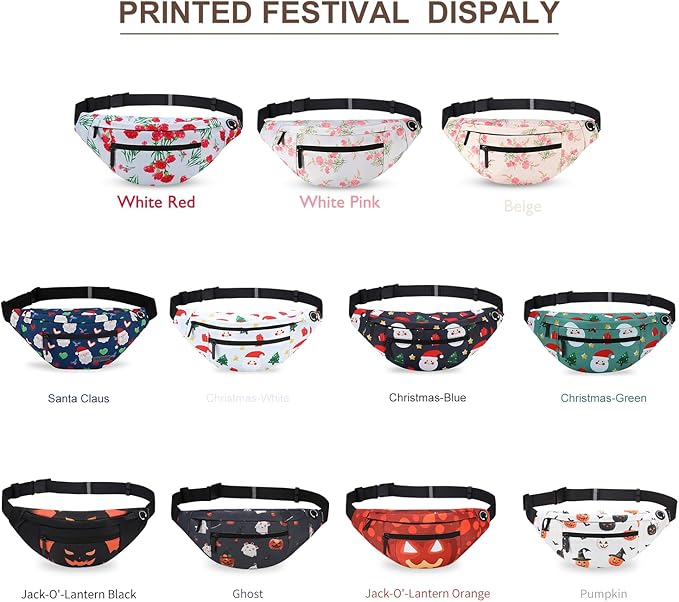 MAXTOP Large Crossbody Fanny Pack with 4-Zipper Pockets,Gifts for Enjoy Sports Festival Workout Traveling Running Casual Hands-Free Wallets Waist Pack Phone Bag Carrying All Phones