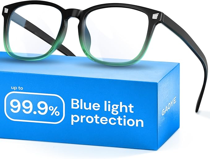 Gaoye Blue Light Glasses for Computer & Gaming - Anti UV Ray Lenses, Scratch-Resistant & Comfort Fit