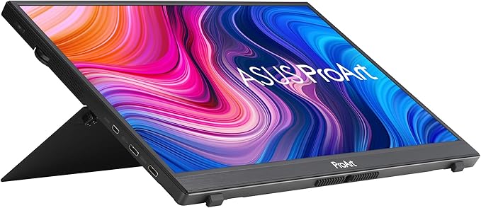 ASUS ProArt Display 14” 1080P Portable Touchscreen Monitor (PA148CTV) - Full HD, IPS, 100% sRGB/Rec.709, Color Accuracy ΔE < 2, Calman Verified, USB-C Power Delivery, Micro HDMI, Tripod Socket,Black