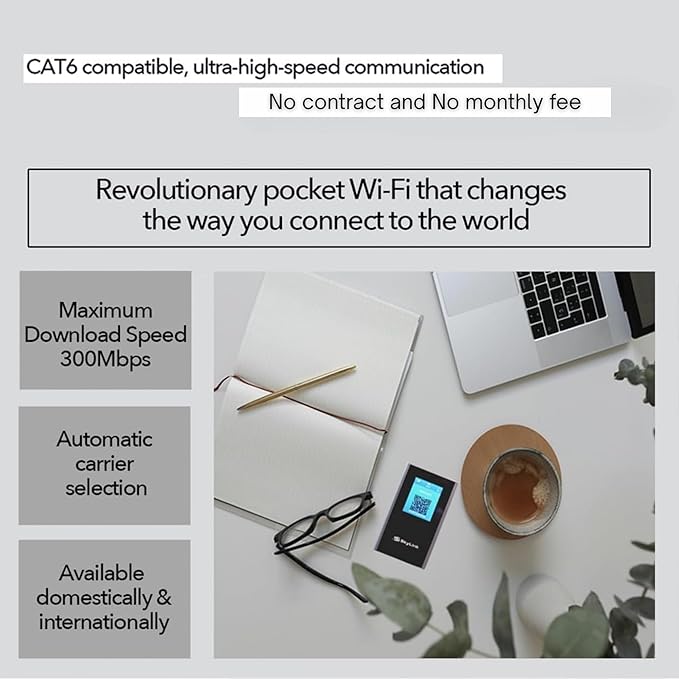 Skylink Global SLG-06 Blade 4G LTE Mobile Hotspot–Portable WiFi for Travel in 140+ Countries, No SIM Card Needed (AI Powered Global Smart Network), 10GB U.S. Data, No Contract, Connects to 16 Devices